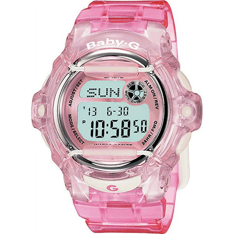 BG169R-4 Baby-G Whale Series Digital Dial Pink Resin Band Watch 