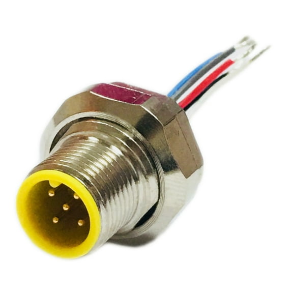 BG19416-C025, 1200700008 Micro Change Receptacle 5P Male M12 EXT BPM PG9 25MM #24AWG PVC LEADS, New, Come in MFG BagPKG