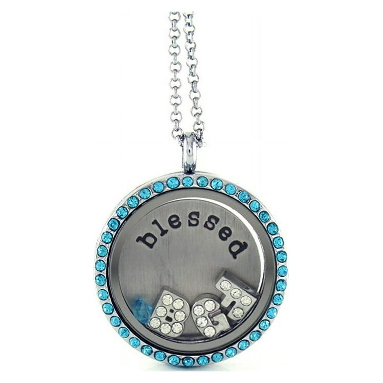 BG247 Floating Adjustable Locket Necklace with Matching Chain