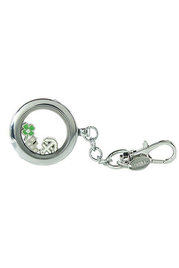 Floating Locket Keychain with Lobster Claw