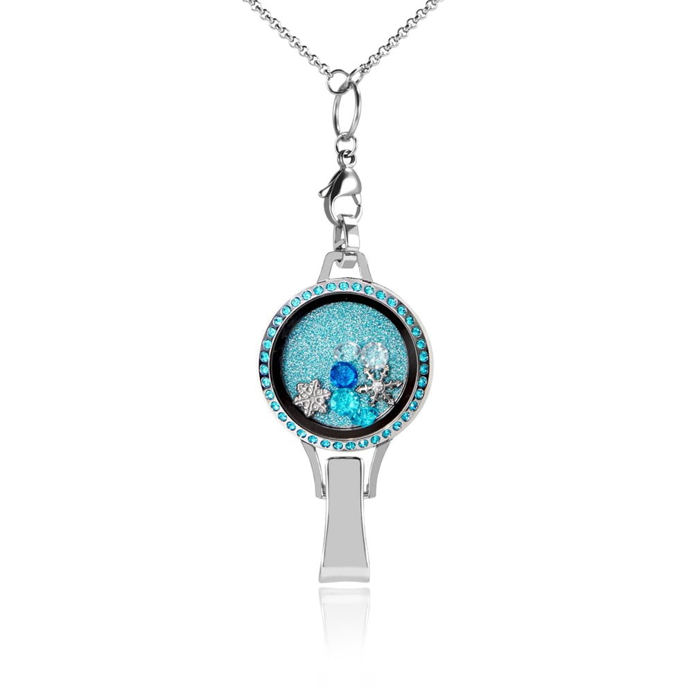 BG247 Floating Locket Lanyard with Badge Holder Included Chain