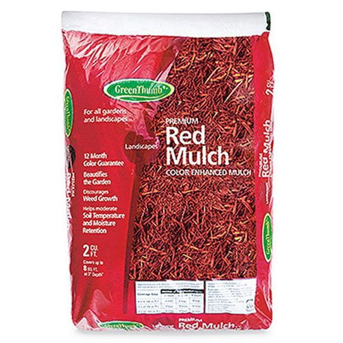 BG2CFDMRGT Green Thumb Mulch, 2 cu. ft., Red