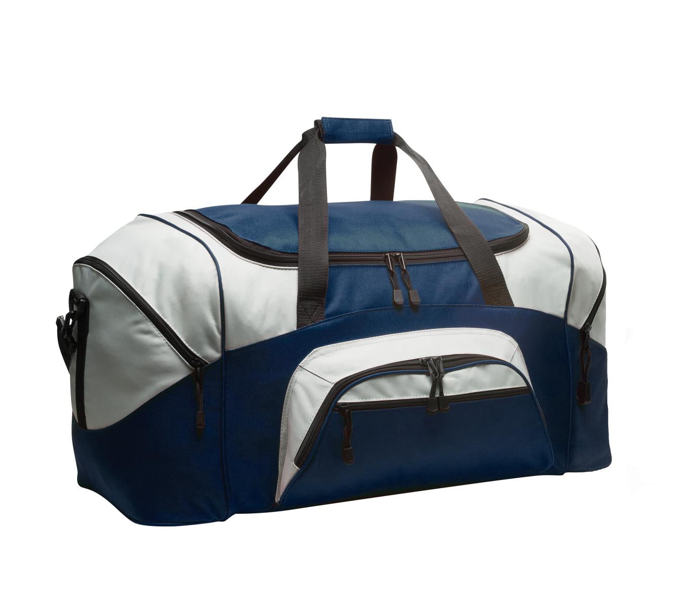 BG99 Port & Company Mens Gym Bag Colorblock Sport Duffel