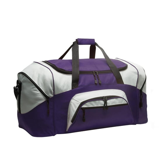 BG99 Port & Company Mens Gym Bag Colorblock Sport Duffel