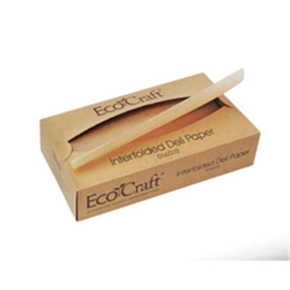 BGC 16010 10 x 10.75 in. Papercon EcoCraft Interfolded Soy Wax Deli Sheets