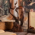 thumbnail image 1 of BGCOPPER Wooden Kissing Couple Sculpture,Abstract Romantic Couple Statue Home Decor,Love Anniversary Decoration, 1 of 5