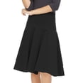 thumbnail image 1 of BGDK Girls' School Uniform Pleated Pull-on Knee Length Panel Skirt, Knit Waistband Black 16, 1 of 5