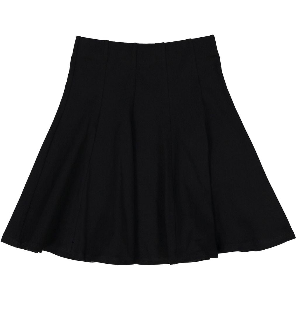 BGDK Girls Uniform Cotton Pleated Panel Skirt BK1602 black 6 - Walmart.com