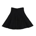 thumbnail image 1 of BGDK Girls Uniform Ribbed Cotton Panel Skirt - BK-1610 black 16, 1 of 5