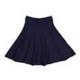 thumbnail image 1 of BGDK Girls Uniform Ribbed Cotton Panel Skirt - BK-1610 navy 5, 1 of 5