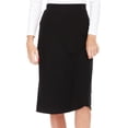 thumbnail image 1 of BGDK Women's Basic Plain Thin Lightweight Stretchy Ribbed 29 Inch Length A-Line Skirt Black xx Large, 1 of 3
