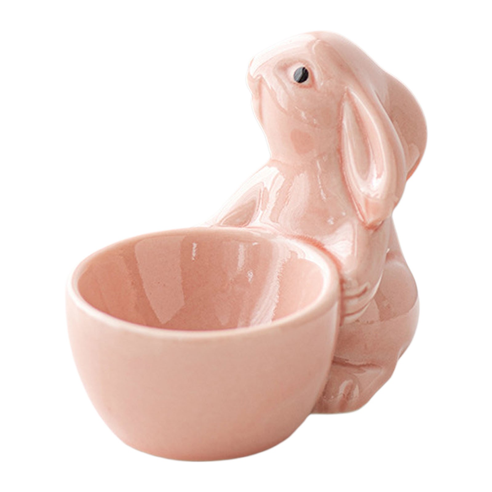 Bonnie Bunny – Set 2 Portauovo A Forma Di Coniglio, Ceramica, Design Orla Kiely, Blu E Arancione