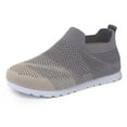 thumbnail image 1 of BGFIPAJG Kids' Breathable Knit Mesh Sneakers, Girls' Color Block Slip-On Shoes, Durable Casual Footwear for 3-10 Year Olds 3.5-4 Years, 1 of 5