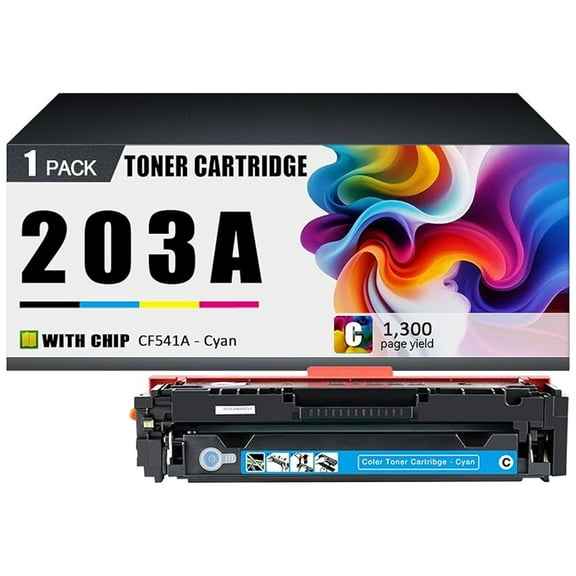 BGFR 203A Toner Cartridges Compatible for HP 203A CF540A Black Toner Cartridge Work for HP Laserjet Pro M254dw M254nw M280nw M281fdw M281fdn Printers