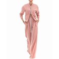 thumbnail image 1 of BGL womens  2p Linen-Blend Zip Hoodie & Pant Set, 12, Pink, 1 of 3