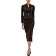 thumbnail image 1 of BGL womens  2pc Wool-Blend Jacket & Skirt Set, 14, Brown, 1 of 3