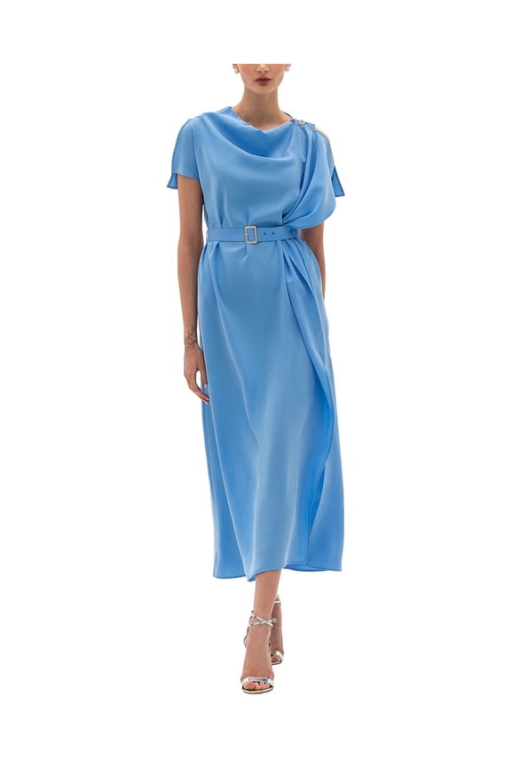 womens A-Line Dress, 4, Blue