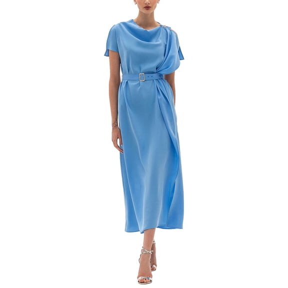 BGL womens A-Line Dress, 4, Blue
