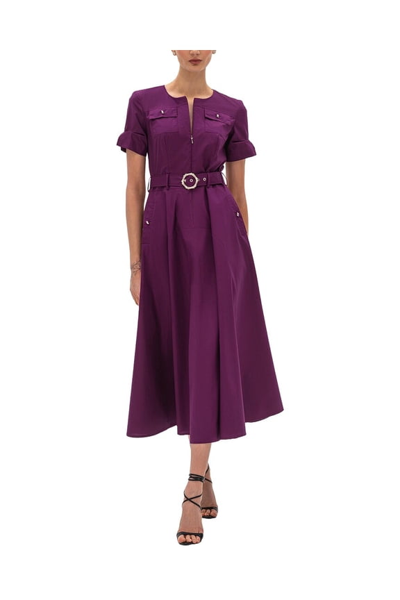 womens A-Line Dress, 4, Purple
