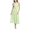 thumbnail image 1 of BGL womens  Linen-Blend Midi Dress, 8, Green, 1 of 3