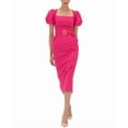 thumbnail image 1 of BGL womens  Linen-Blend Midi Dress, 8, Pink, 1 of 3