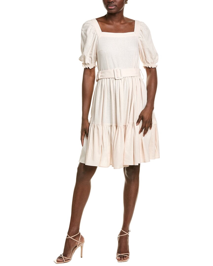 Bgl Linen-Blend Mini Dress