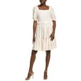 thumbnail image 1 of BGL womens  Linen-Blend Mini Dress, 8, White, 1 of 3