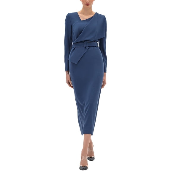 BGL womens Midi Dress, 2, Blue