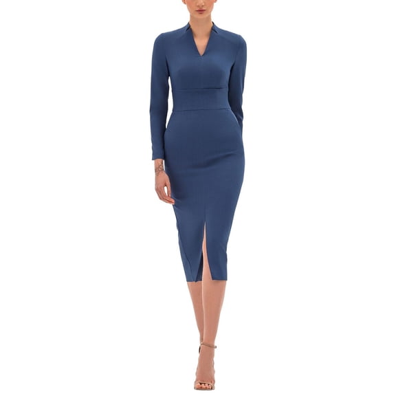BGL womens Midi Dress, 2, Blue