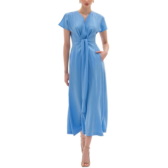 BGL womens Midi Dress, 2, Blue