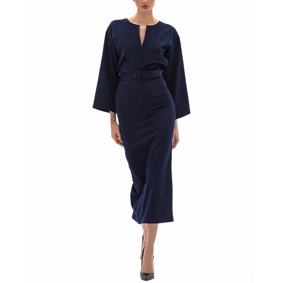 BGL womens Midi Dress, 2, Blue