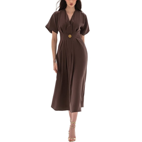 BGL womens Midi Dress, 2, Brown