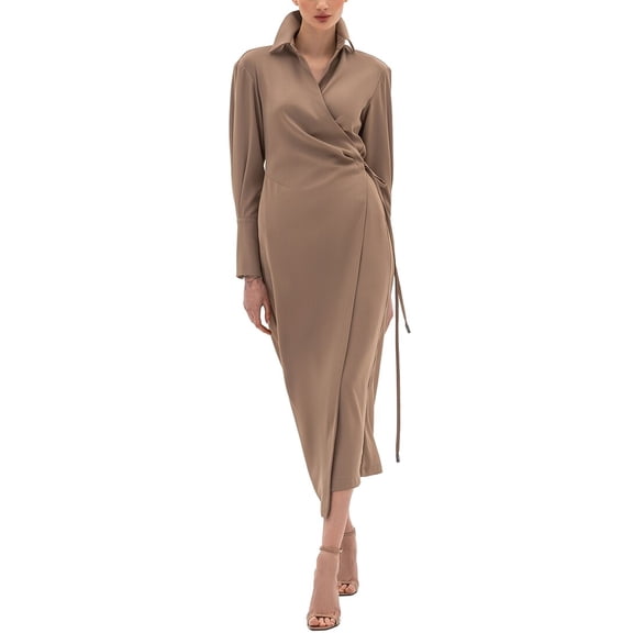 BGL womens  Midi Dress, 4, Beige
