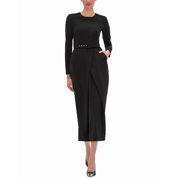 BGL womens Midi Dress, 4, Black