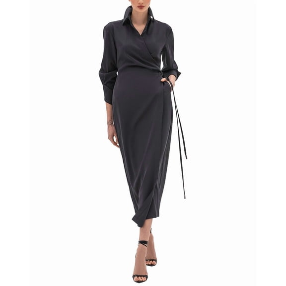 BGL womens Midi Dress, 4, Grey