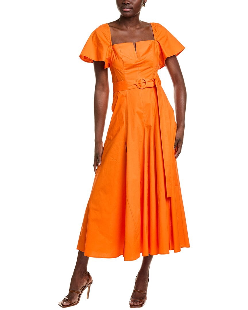 BGL womens Midi Dress, 4, Orange