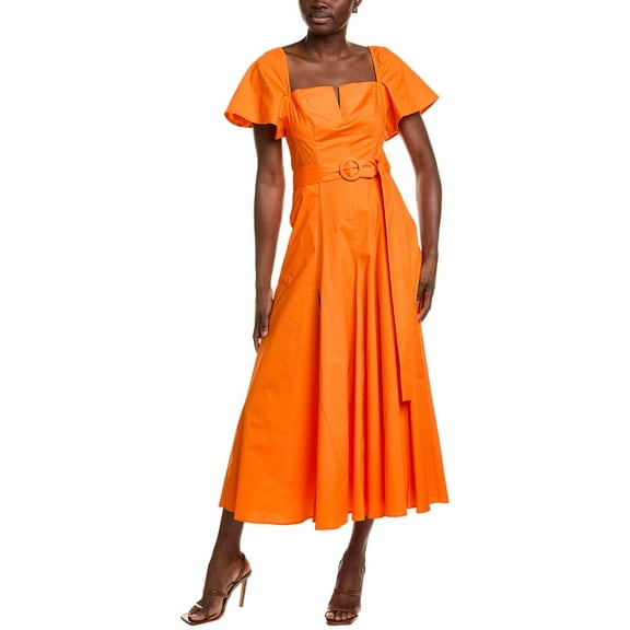 BGL womens Midi Dress, 4, Orange