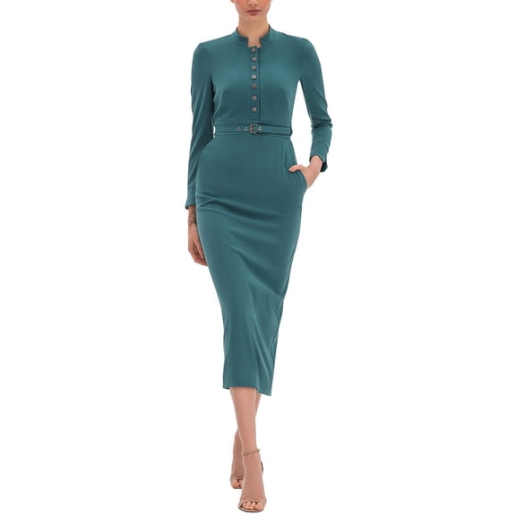 BGL womens Midi Dress, 6, Blue