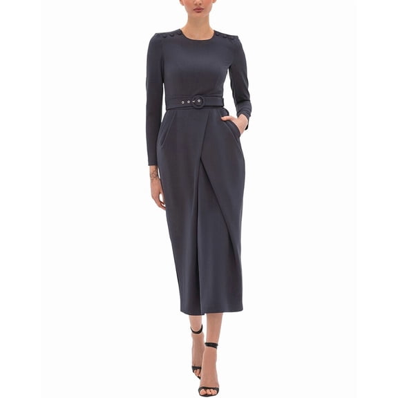 BGL womens Midi Dress, 6, Gray