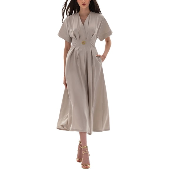 BGL womens Midi Dress, 8, White