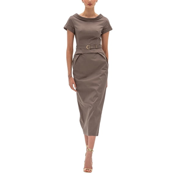 BGL womens Sheath Dress, 2, Beige