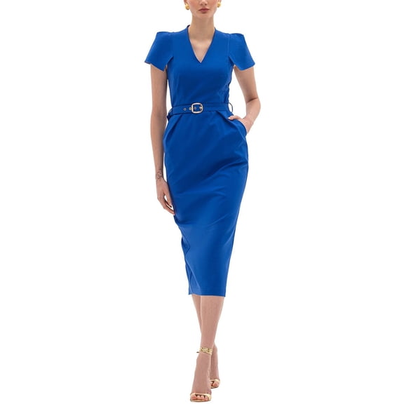 BGL womens Sheath Dress, 4, Blue
