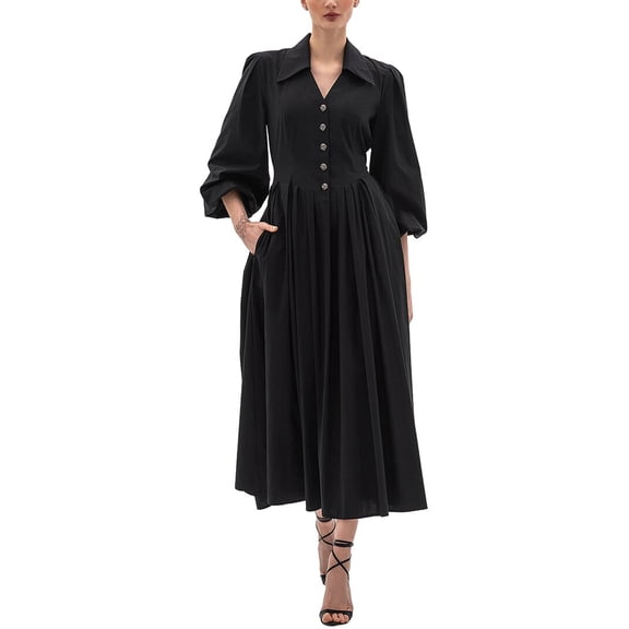 BGL womens Shirt Dress, 4, Black
