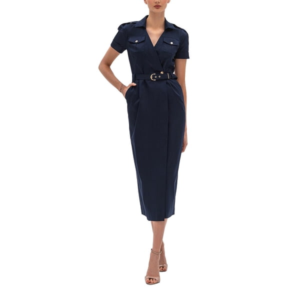 BGL womens Shirtdress, 2, Blue