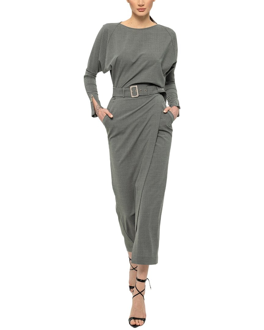 Buy BGL womens Wool Blend Midi Dress 12 Online Bahrain Ubuy
