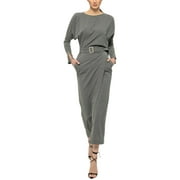 BGL womens  Wool-Blend Midi Dress, 12