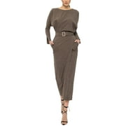 BGL womens  Wool-Blend Midi Dress, 8