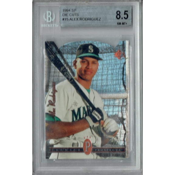 BGS 8.5 Alex Rodriguez 1994 SP Premier Prospects #15 DIE Cuts Rookie Card Seattle Mariners