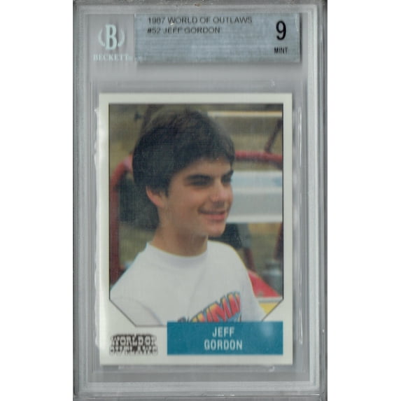 BGS 9 Jeff Gordon 1987 World of Outlaws #52 Rookie Card NASCAR
