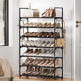 thumbnail image 1 of BGTREND 7 Tiers Shoe Rack Shoe Storage Organizer 25-30 Pairs Joinable Utility Metal Shoe Shelf for Entryway Hallway Closet (46.5 inches, Black), 1 of 7